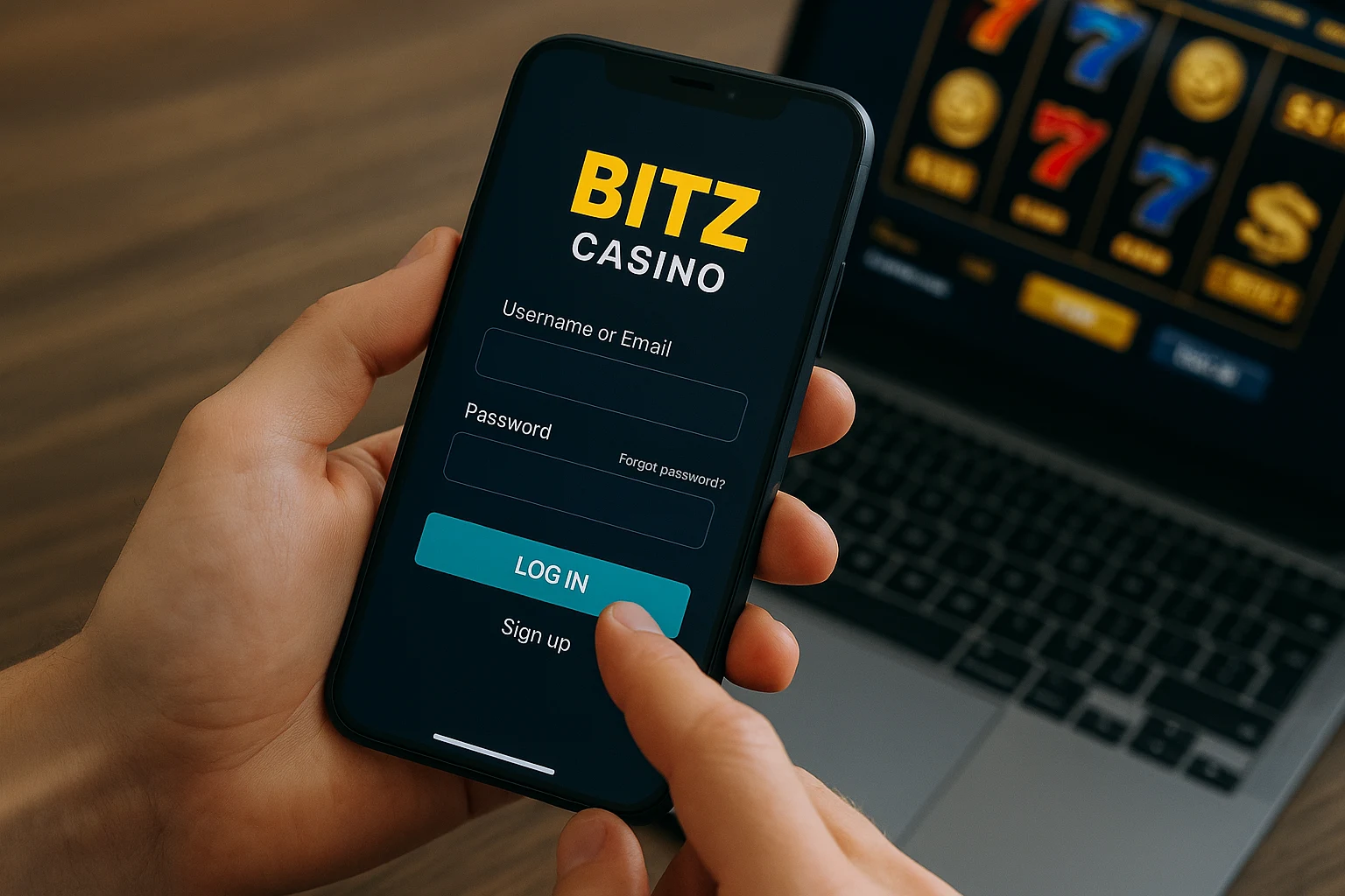 Вхід у Bitz Casino